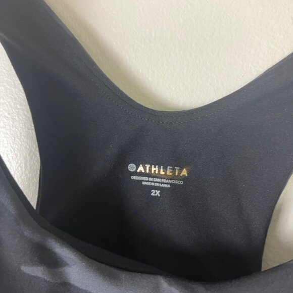 Athleta Athletic Conscious Crop Sports Bra Tank Camo Grey Black Women’s Sz 2x - Picture 6 of 8